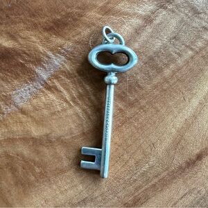 Authentic Tiffany & Co Sterling Silver Large Oval Key Pendant- Read